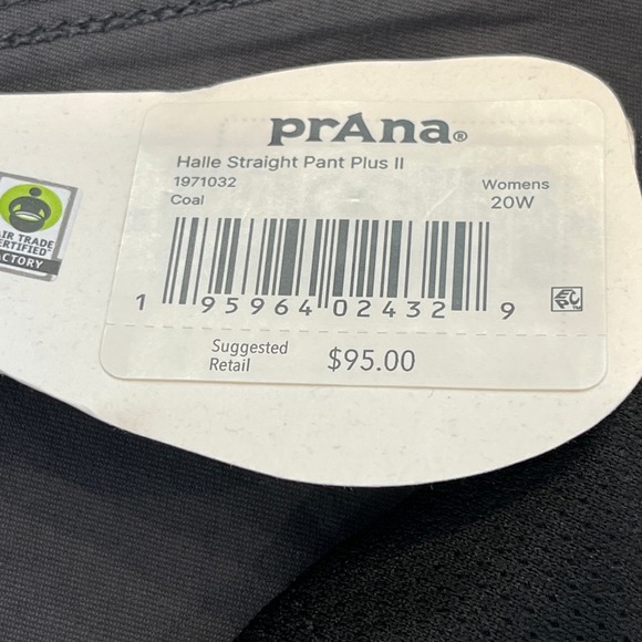 Prana NEW Halle Straight Pant Plus II Womens 20W Gray Outdoor Gorpcore Stretch - Picture 12 of 13